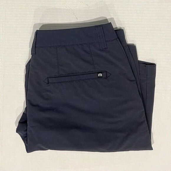 Travis Mathew Other - Travis Mathew Men's 32 Navy Nylon/Polyester Chino Flat Front Golf Shorts